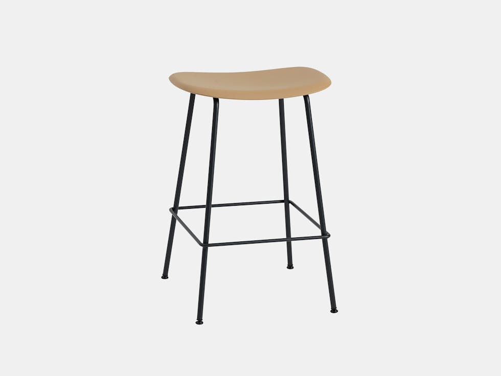 Muuto Fiber Barstool 65 Tubebase Ochre Iskos Berlin Muuto Fiber Barstool 65 Tubebase Ochre Iskos Berlin