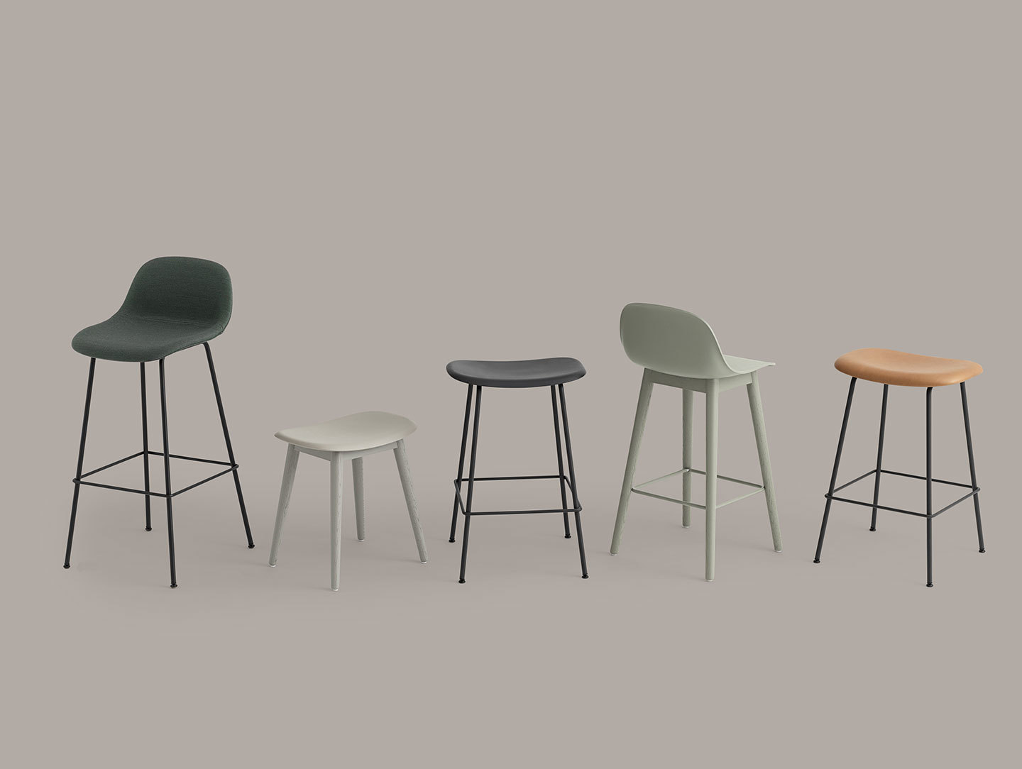Muuto Fiber Barstool Family