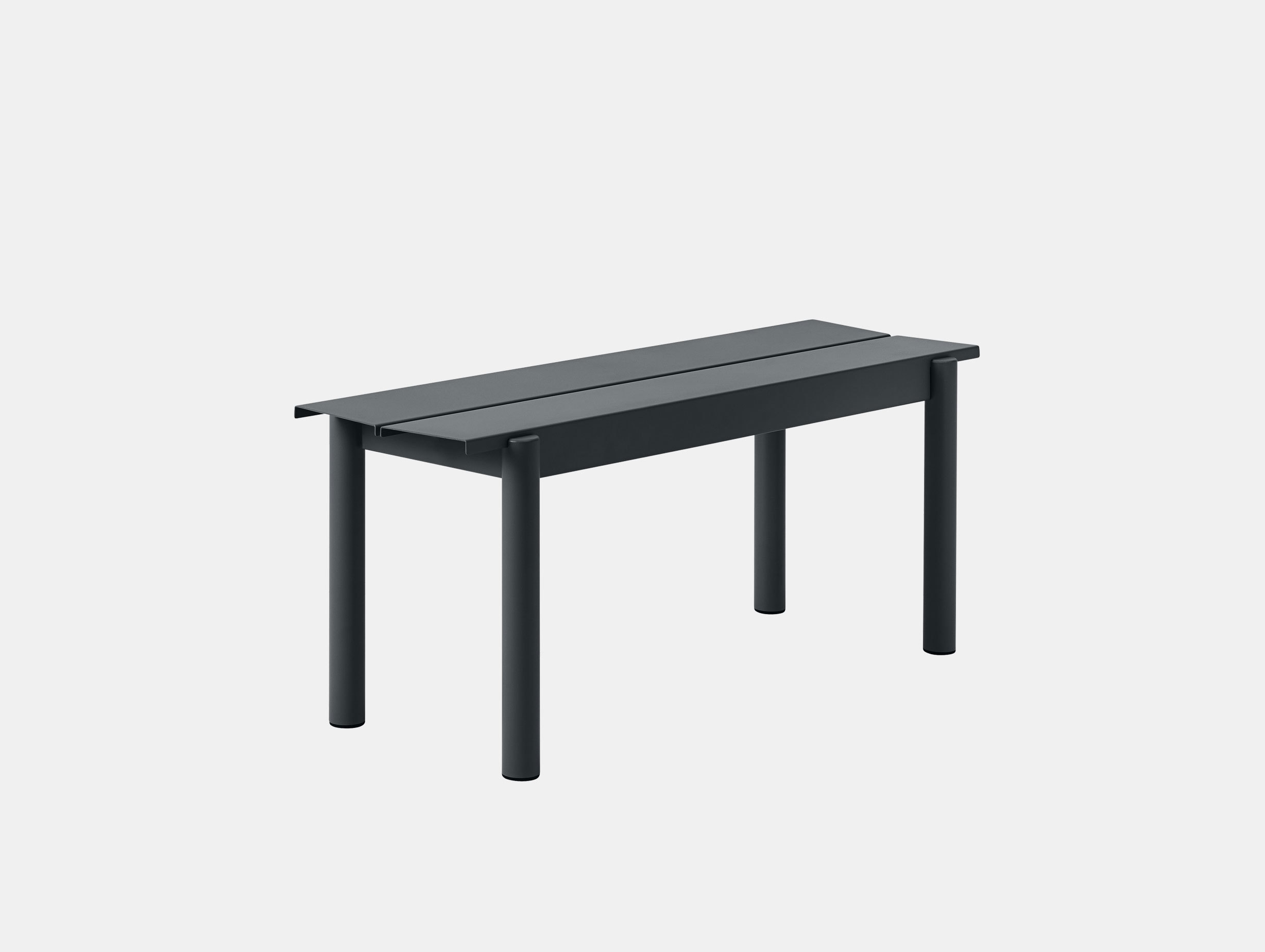 Muuto Linear Steel Outdoor Bench L 110Cm Black Thomas Bentzen