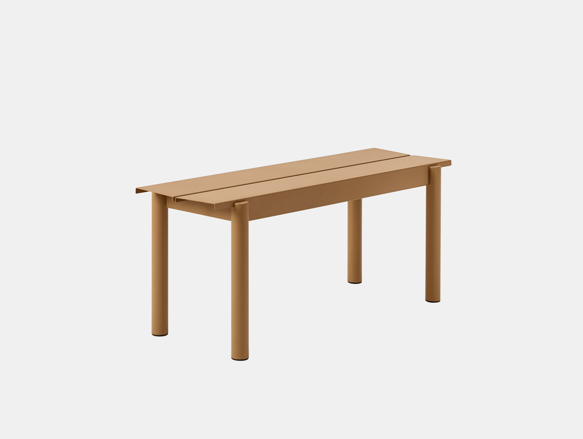 Muuto Linear Steel Outdoor Bench L 110Cm Burnt Orange Thomas Bentzen