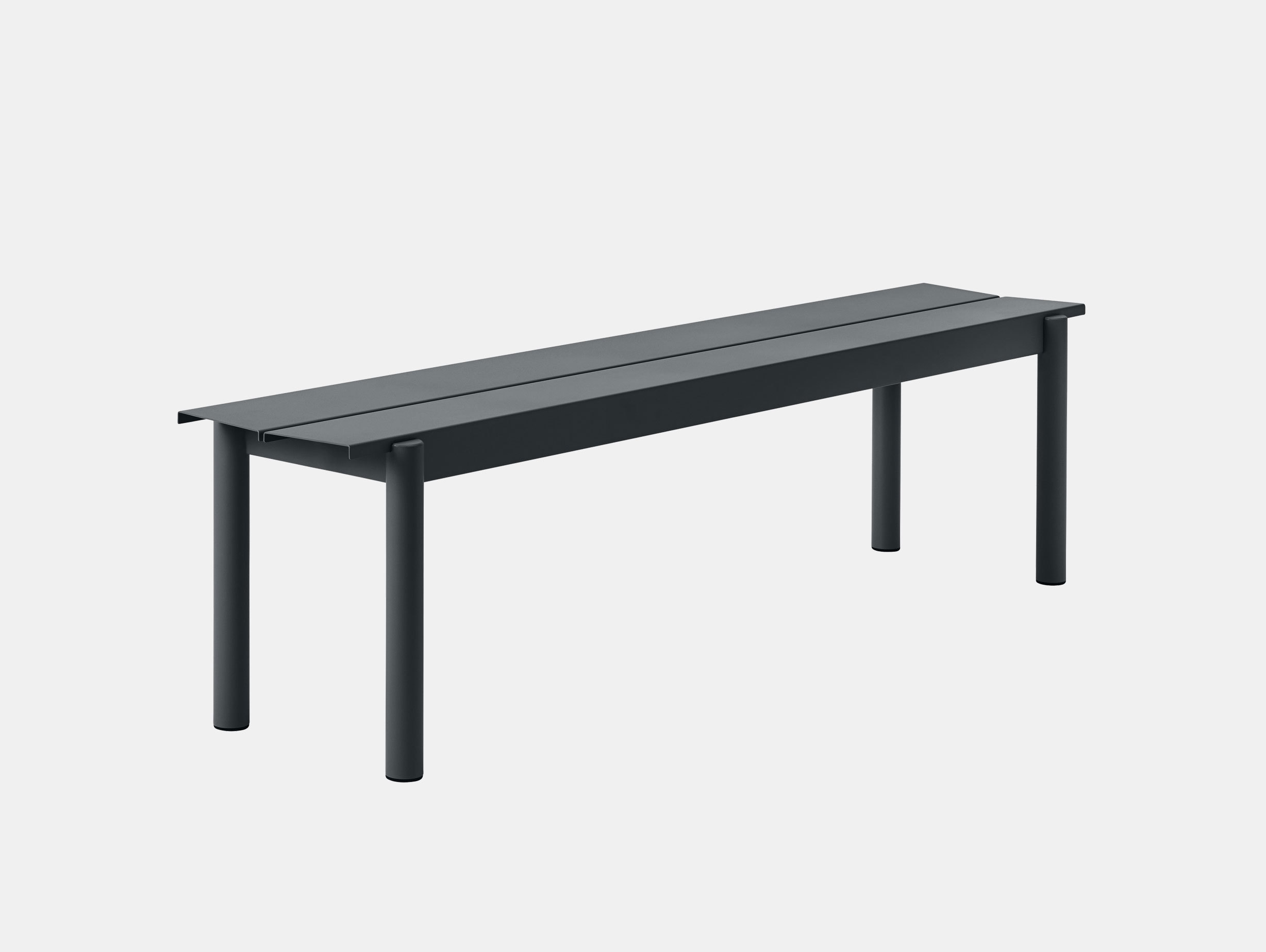 Muuto Linear Steel Outdoor Bench L 170Cm Black Thomas Bentzen