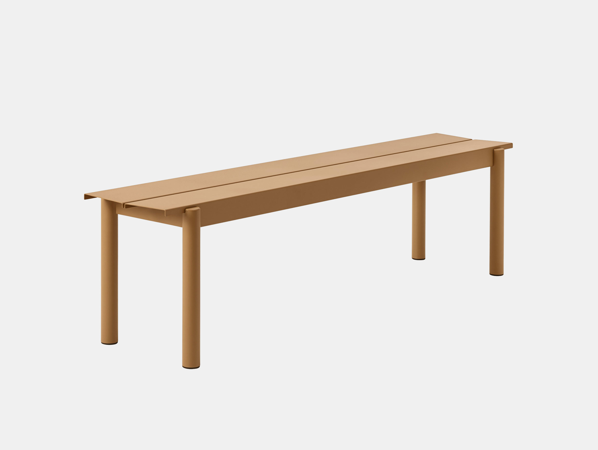 Muuto Linear Steel Outdoor Bench L 170Cm Burnt Orange Thomas Bentzen