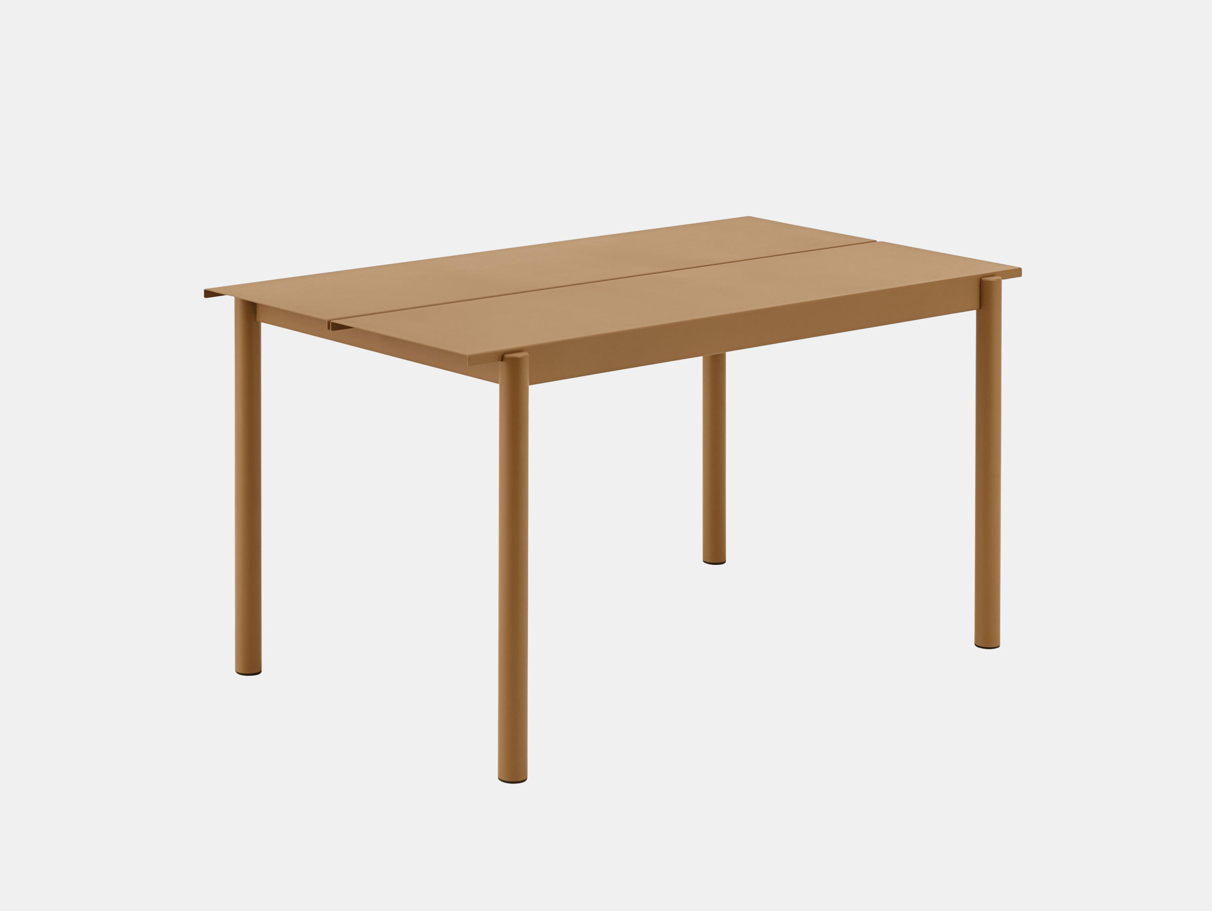 Muuto Linear Steel Outdoor Table L 140Cm Burnt Orange Thomas Bentzen