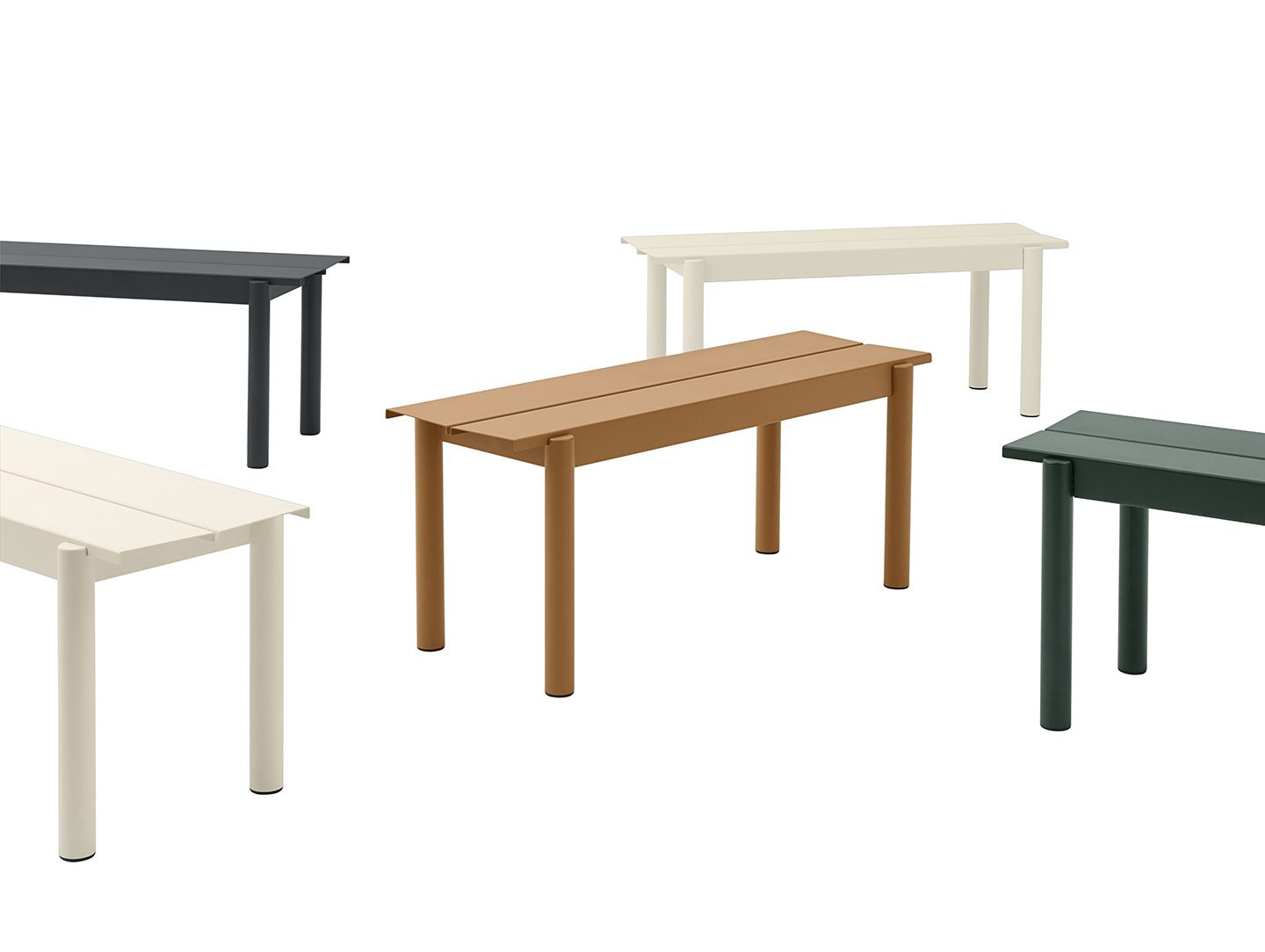 Muuto Linear Steel Outdoor Bench Group