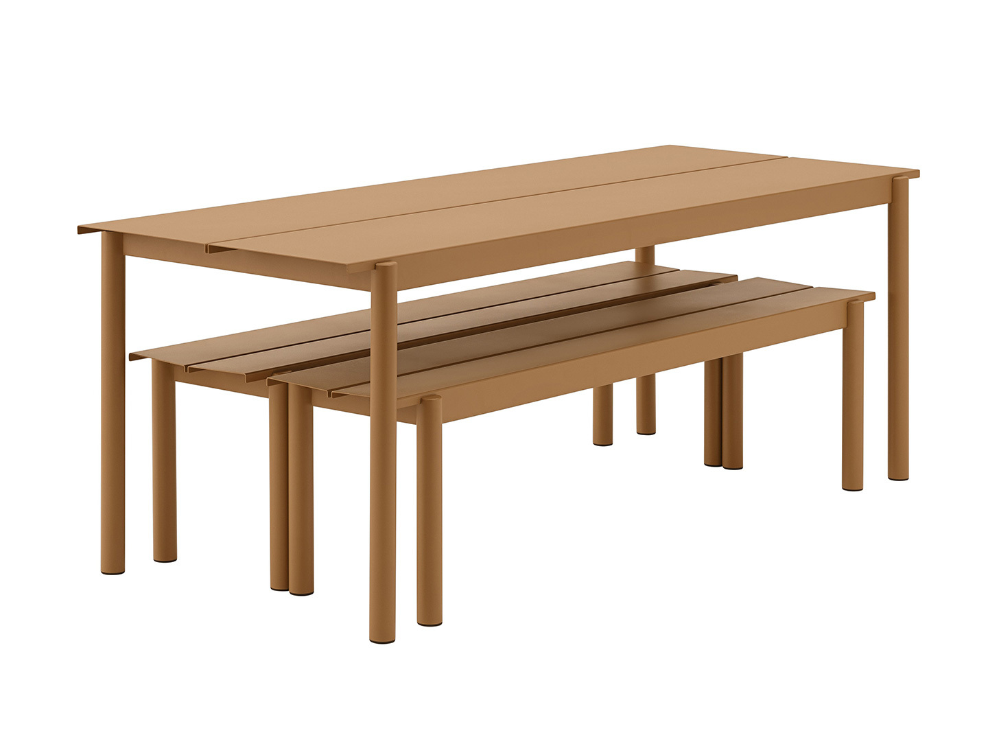 Muuto Linear Steel Outdoor Set 200X75 Burnt Orange