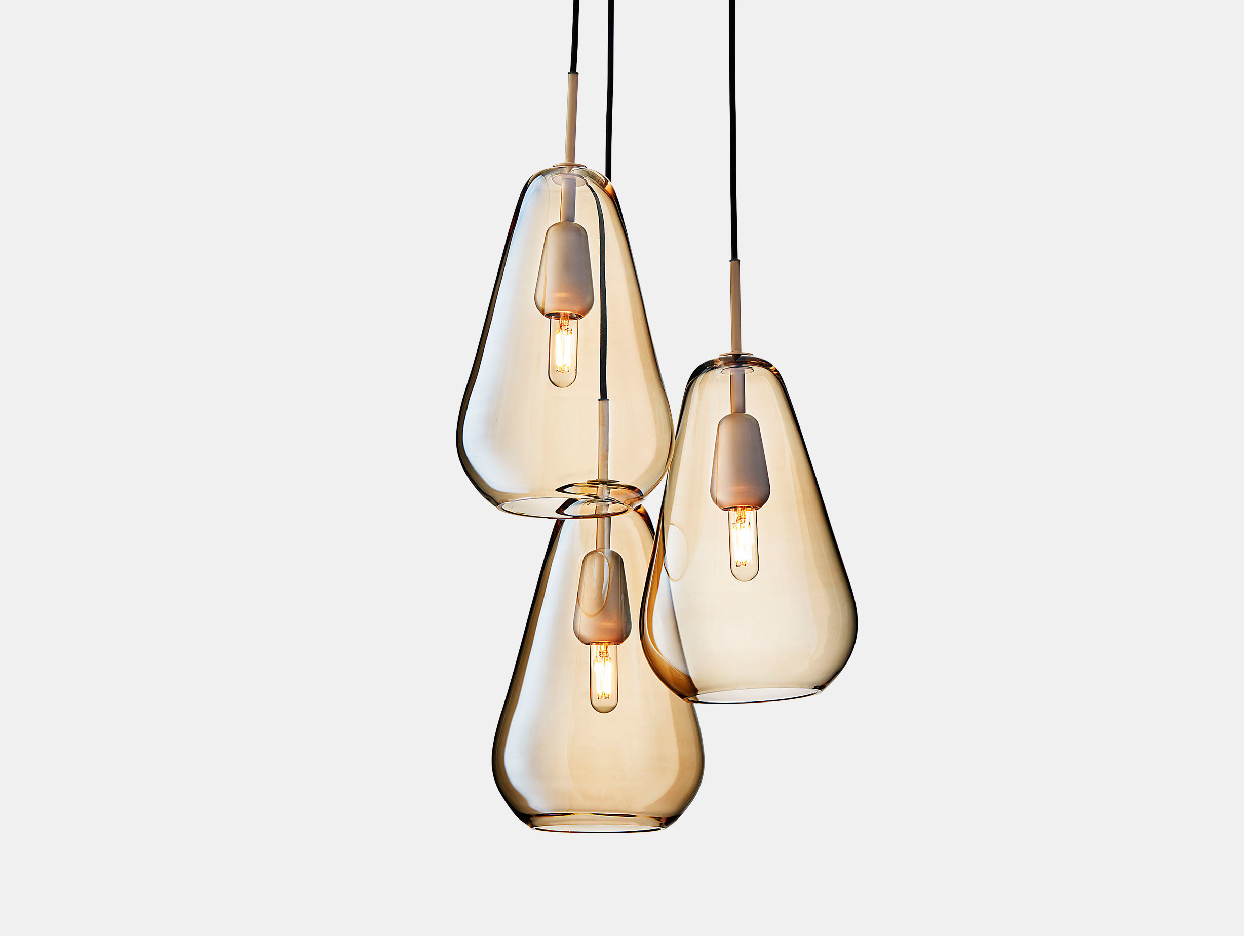 Nuura Anoli 3 Pendant Lights Gold Sofie Refer
