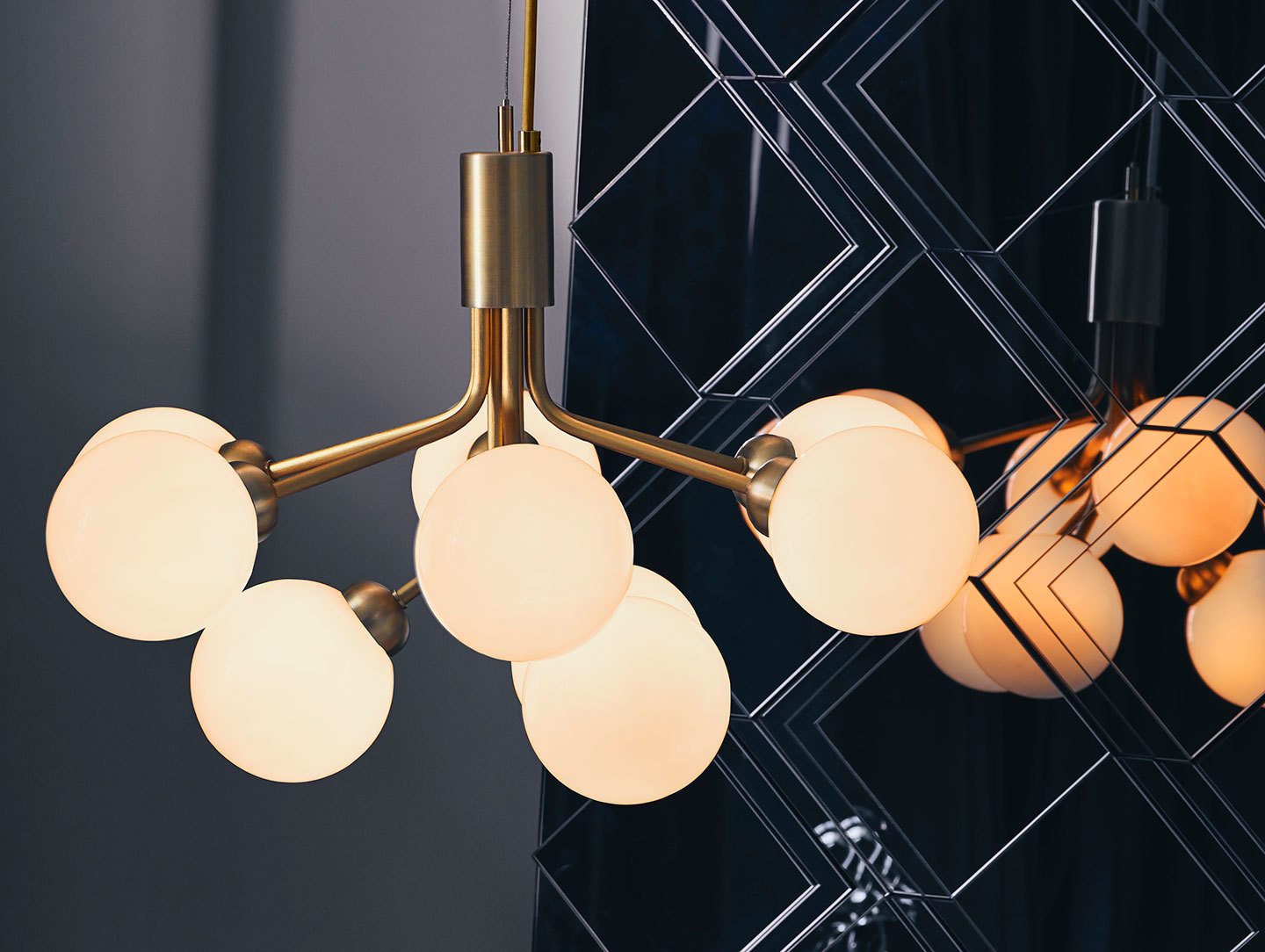 Nuura Apiales Chandelier 9 Brass Detail Sofie Refer