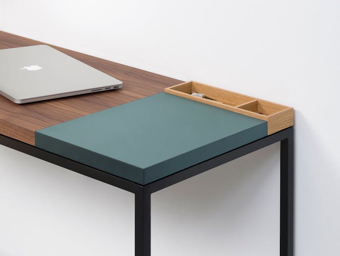 Pastoe Plato Walnut Desk With Mist Section X02