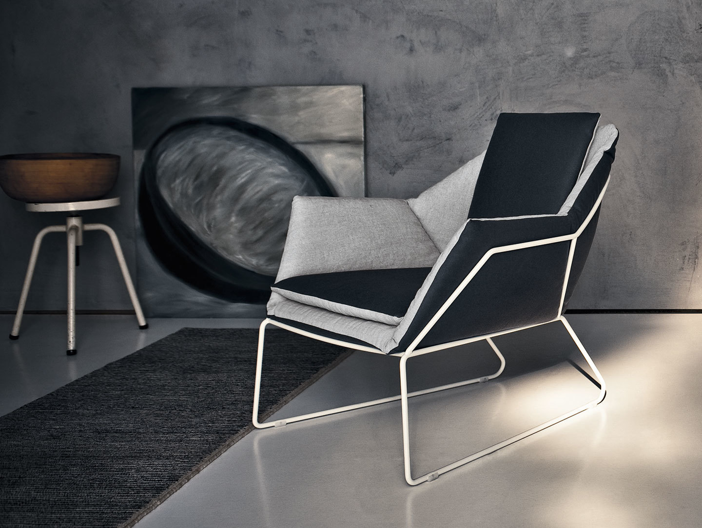 Saba New York Armchairs Grey White Sergio Bicego