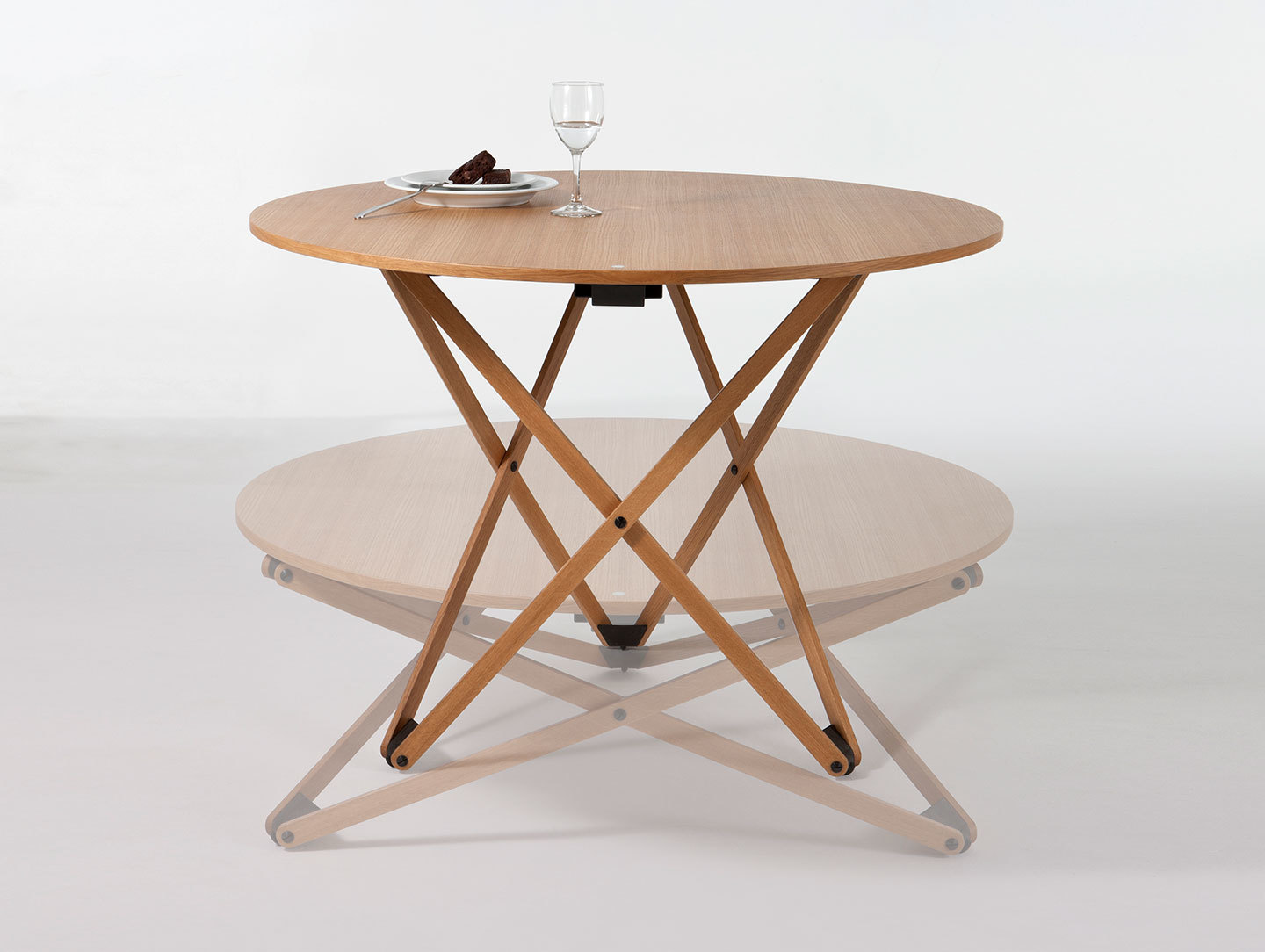 Santa And Cole Subeybaja Adjustable Table Oak Robert Heritage Roger Webb