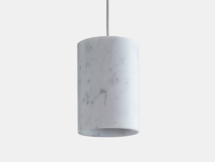 Terence Woodgate Solid Pendant Light White Marble Off