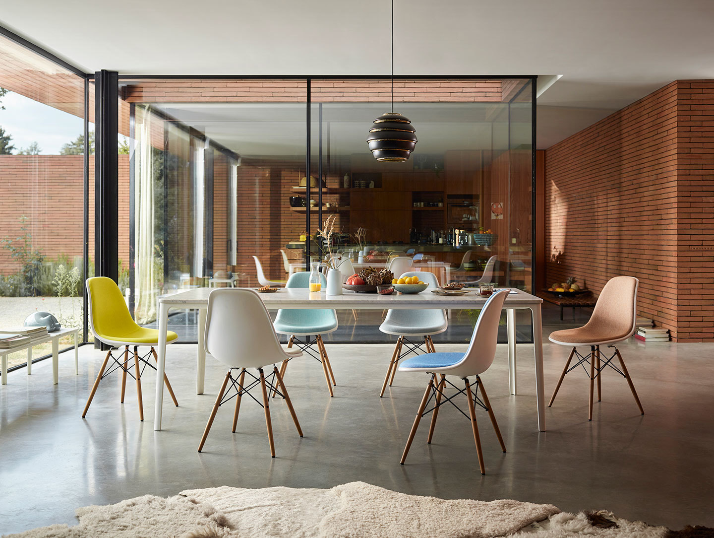 Vitra Plate Dining Table White Marble White Frame Int Jasper Morrison