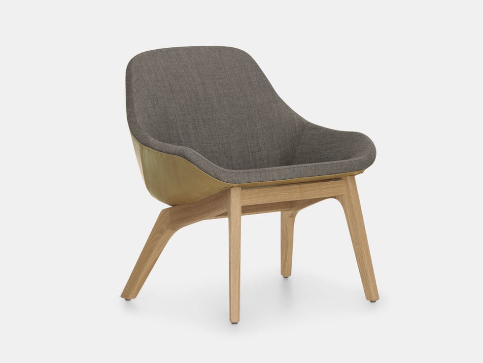 Zeitraum Morph Lounge Chair Oak Leather Remix Formstelle