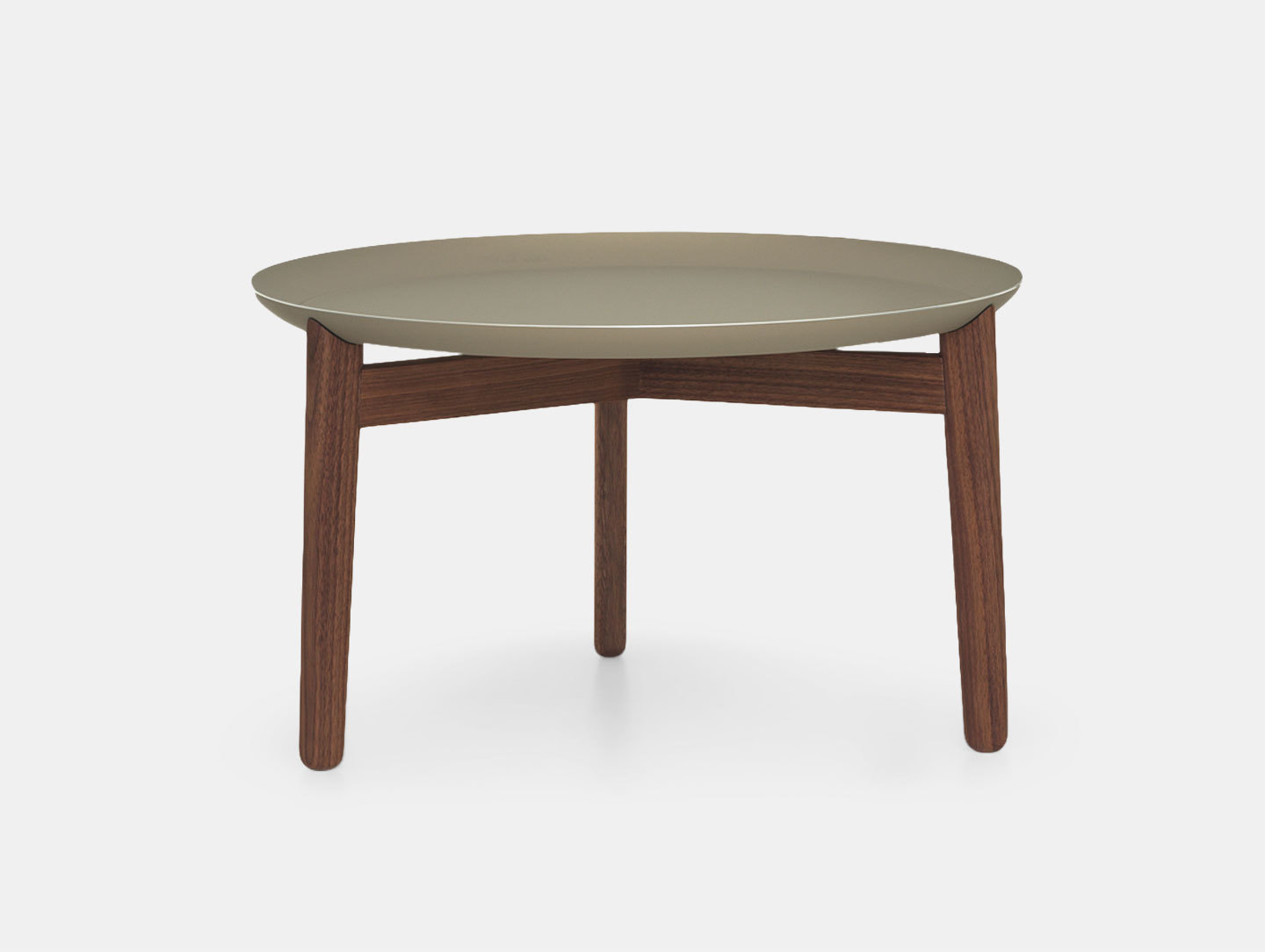 Zeitraum Plaisir Table Walnut Grey Top Dia54 H32 Formstelle