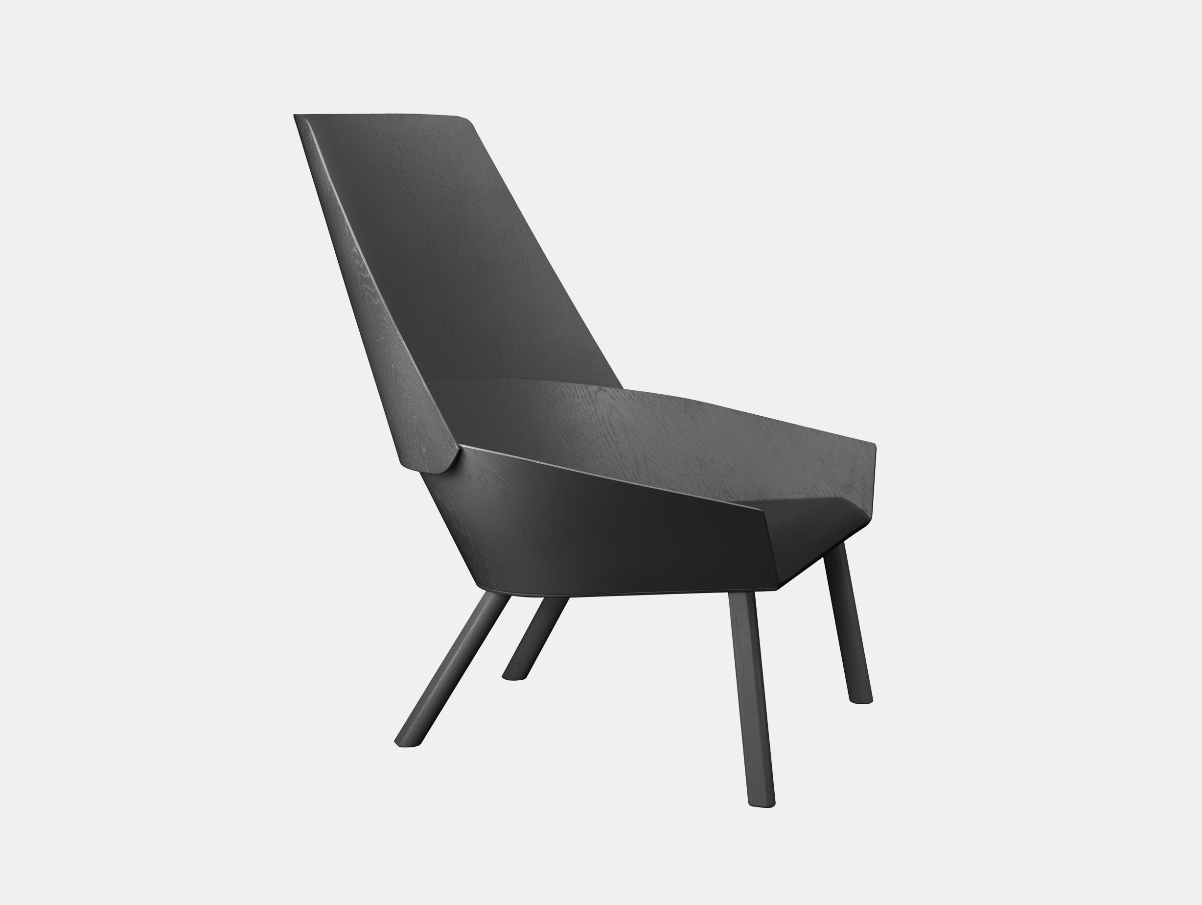 E15 Eugene Lounge Chair Black Stefan Diez