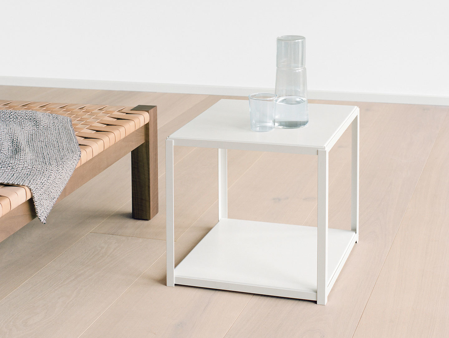 E15 Forty Forty Side Table White Base Ferdinand Kramer