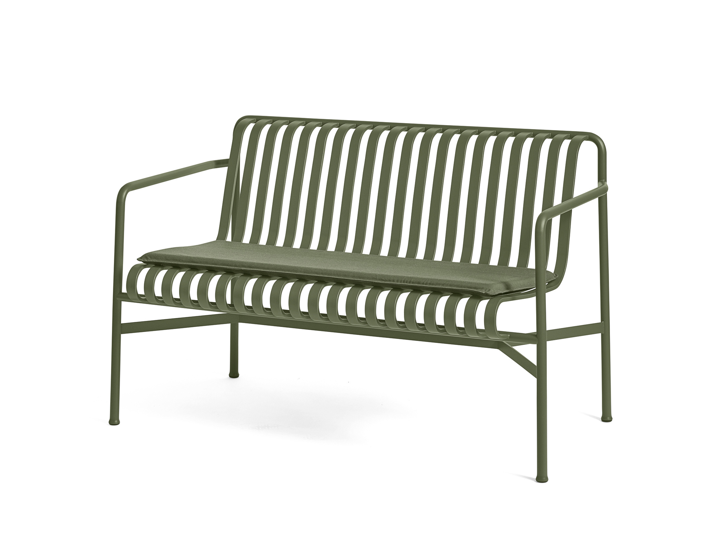 Hay palissade dining bench w seat pad 1