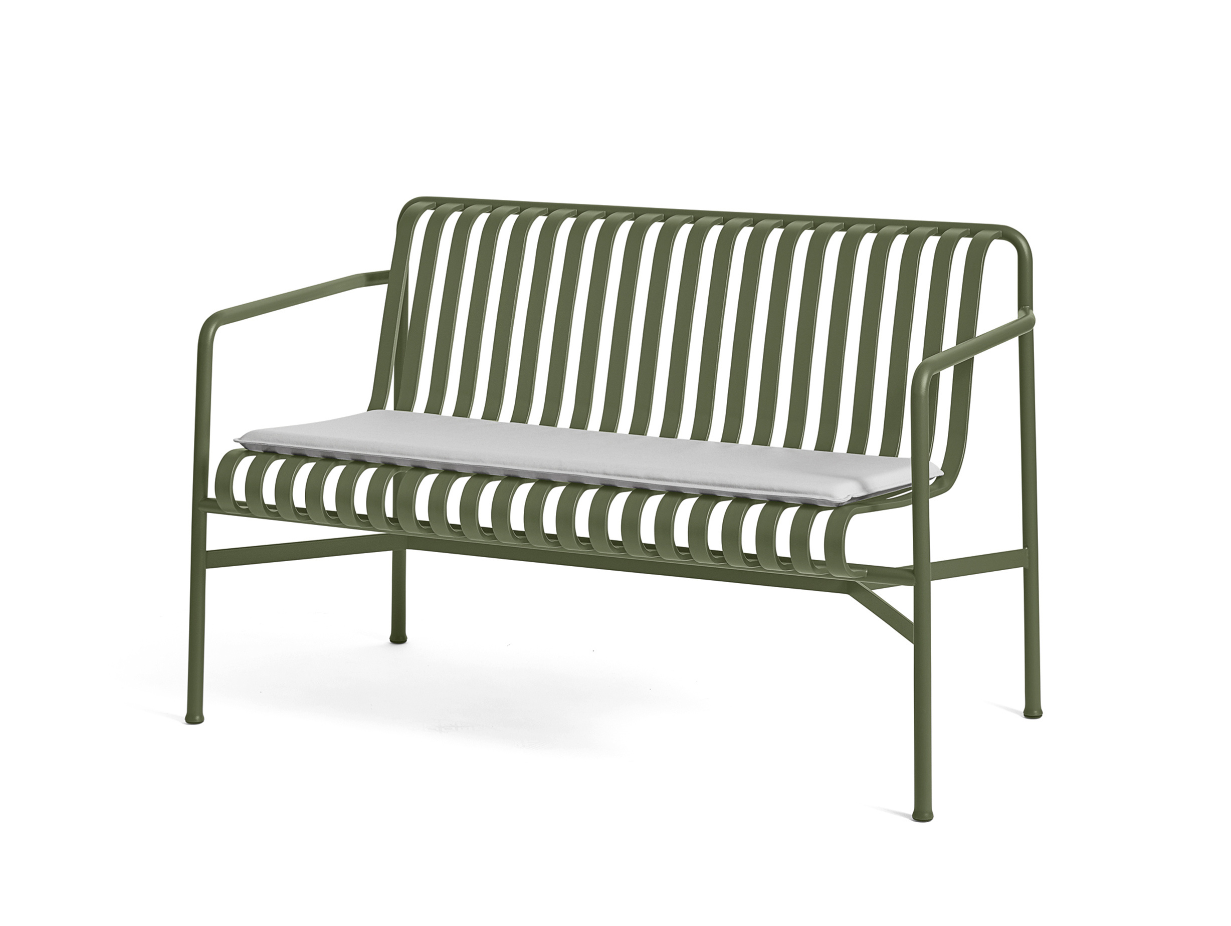 Hay palissade dining bench w seat pad 3