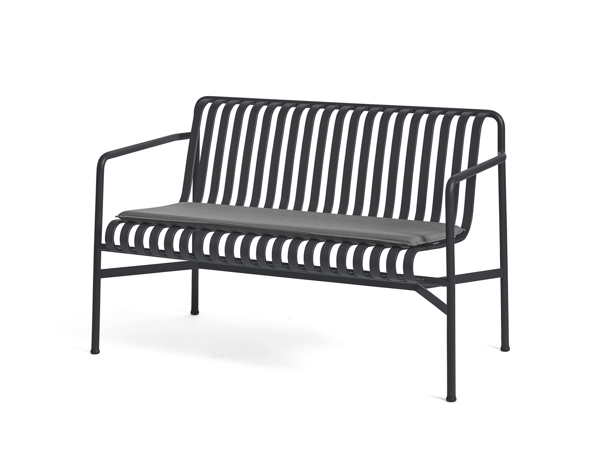 Hay palissade dining bench w seat pad 5