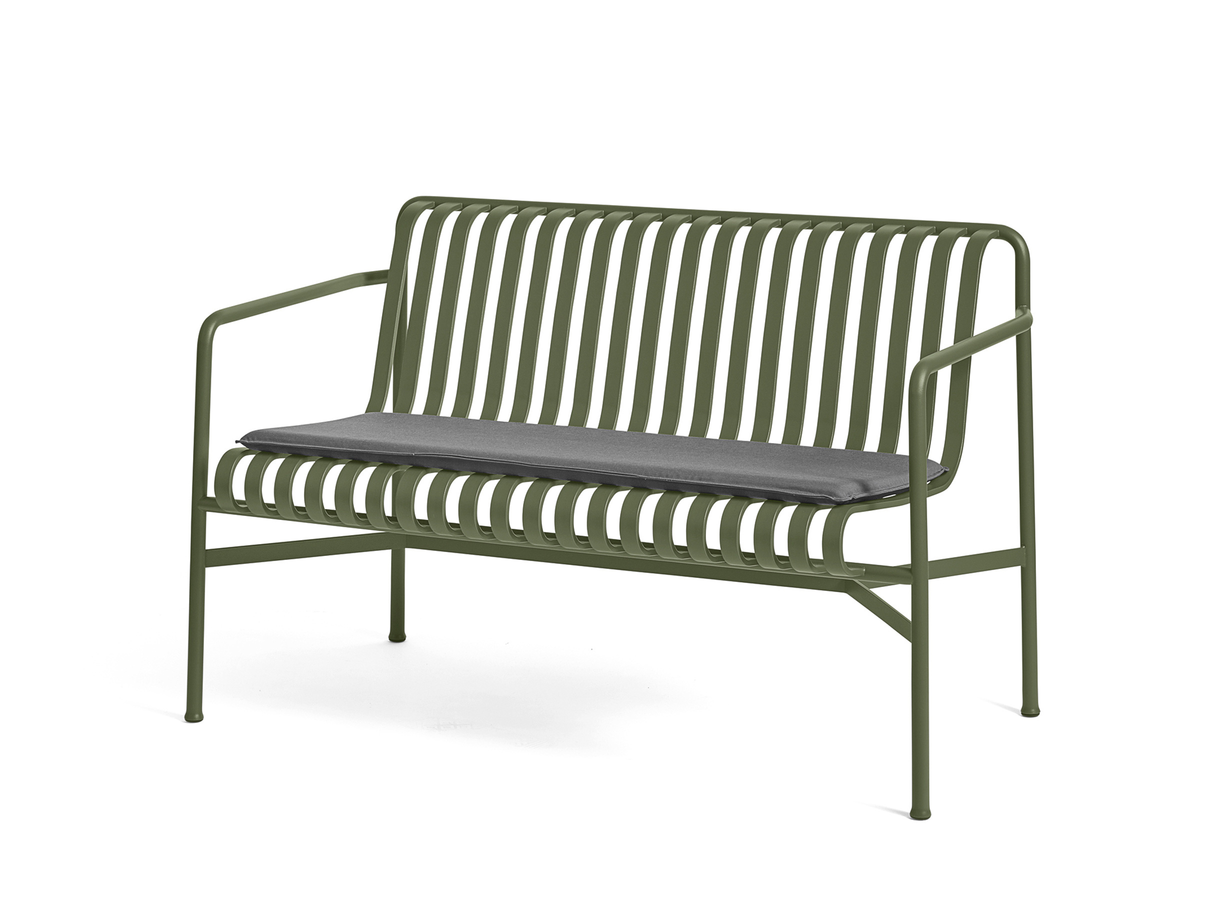 Hay palissade dining bench w seat pad 6
