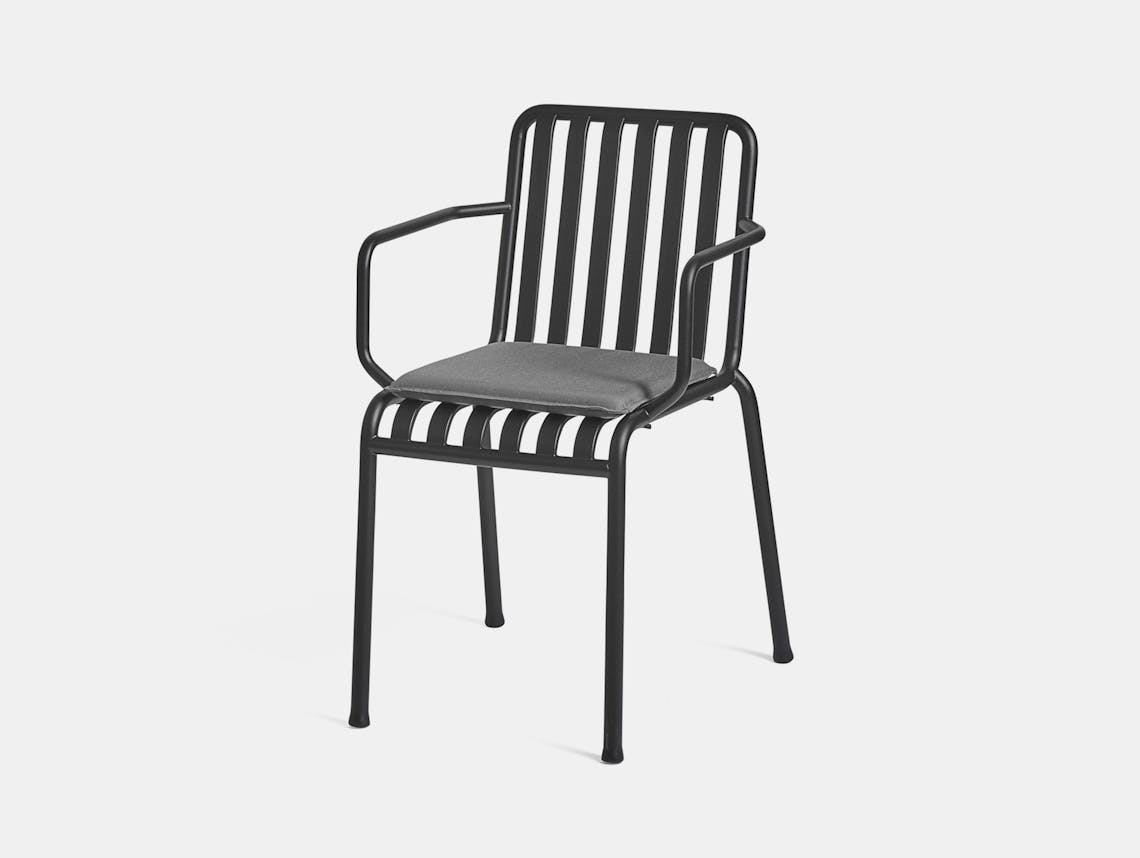 Hay palissade dining chair armchair cushion black w cush