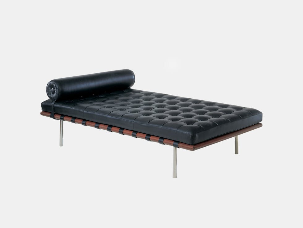 Knoll Barcelona Daybed Black Leather