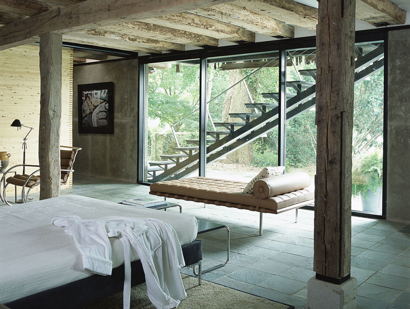 Knoll Barcelona Daybed Brown