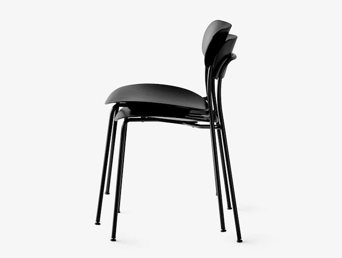 And Tradition Pavilion AV1 Chair black oak stackable Anderssen Voll