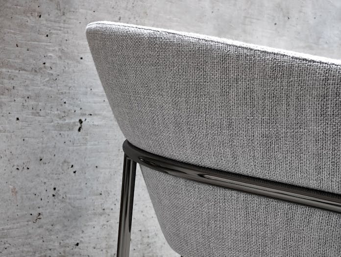 Bensen Metro Lounge Chair grey fabric detail 2 Niels Bendtsen