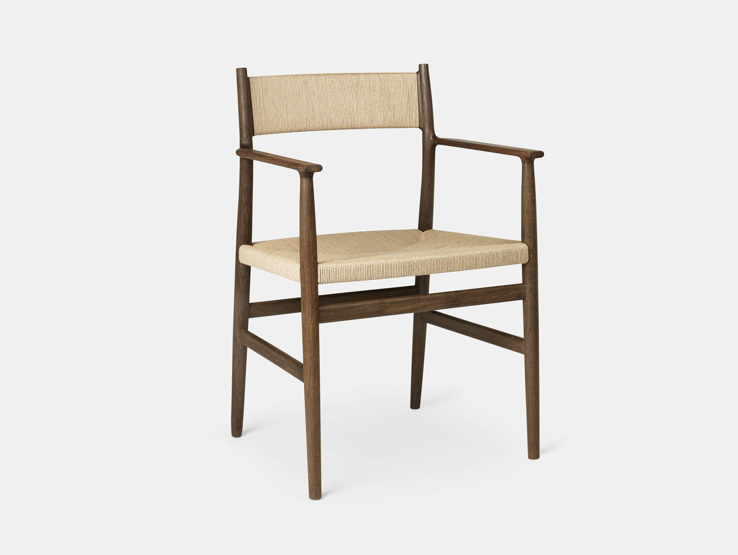 Brdr Kruger ARV Armchair fumed oak woven seat and back Studio David Thulstrup
