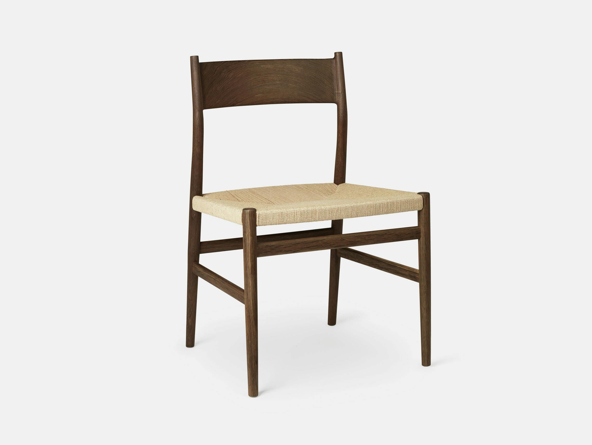 Brdr Kruger ARV Side Chair fumed oak woven seat Studio David Thulstrup