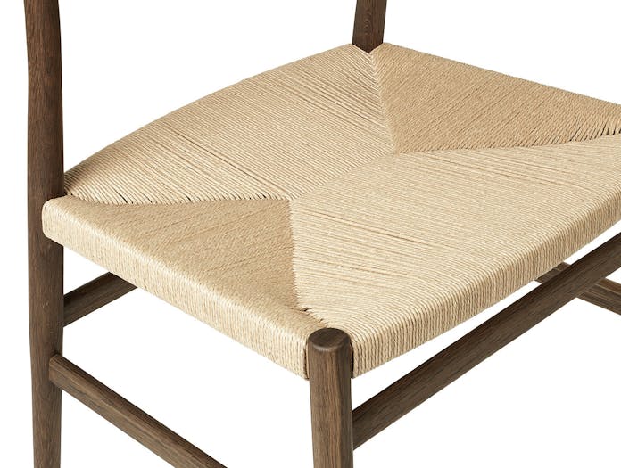 Brdr Kruger ARV Side Chair fumed oak woven seat detail Studio David Thulstrup