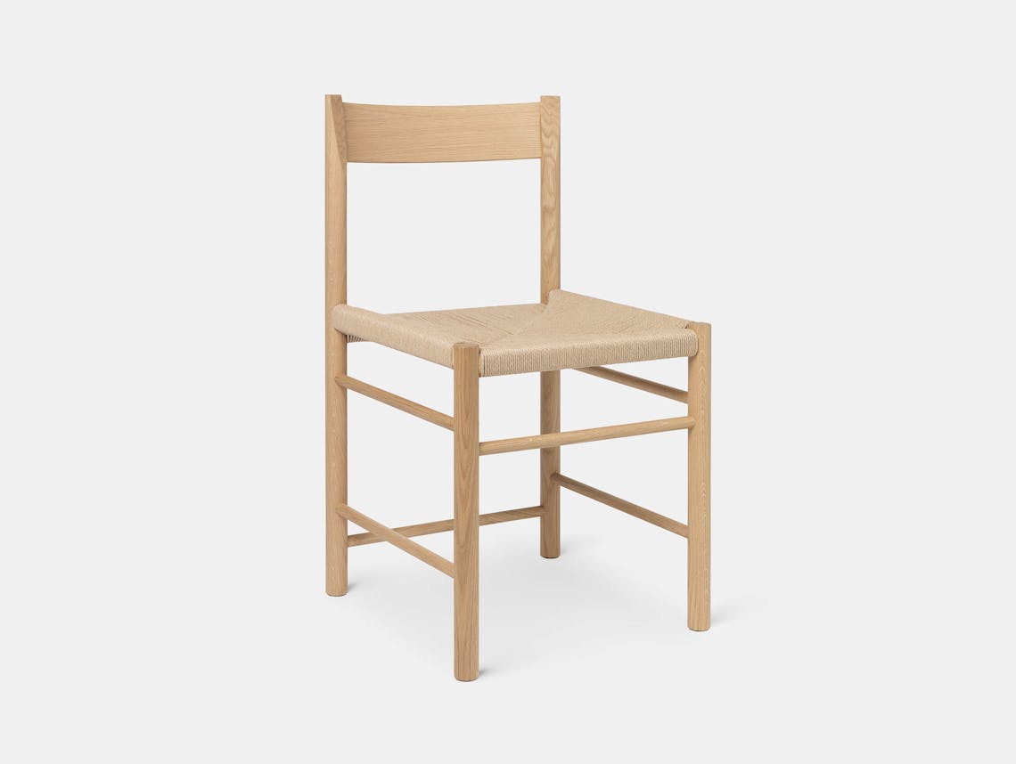 Brdr Kruger F Side Chair oak papercord Rasmus Baekkel Fex