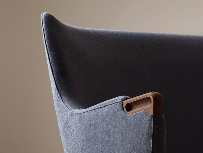 Carl Hansen Ch71 Lounge Chair Walnut Arm Detail Hans Wegner