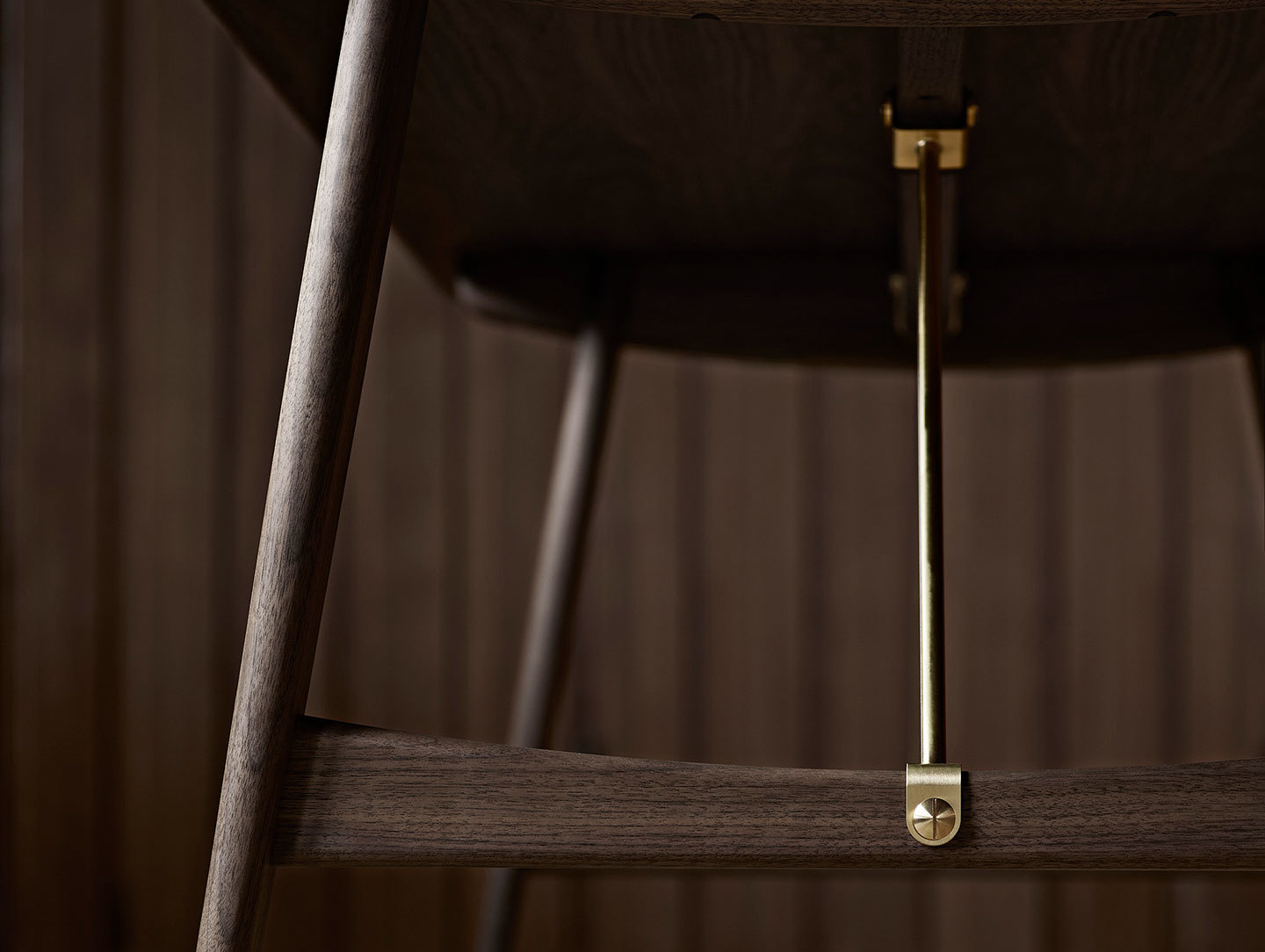 Carl Hansen Hunting Table Walnut Brass Brace Borge Mogensen