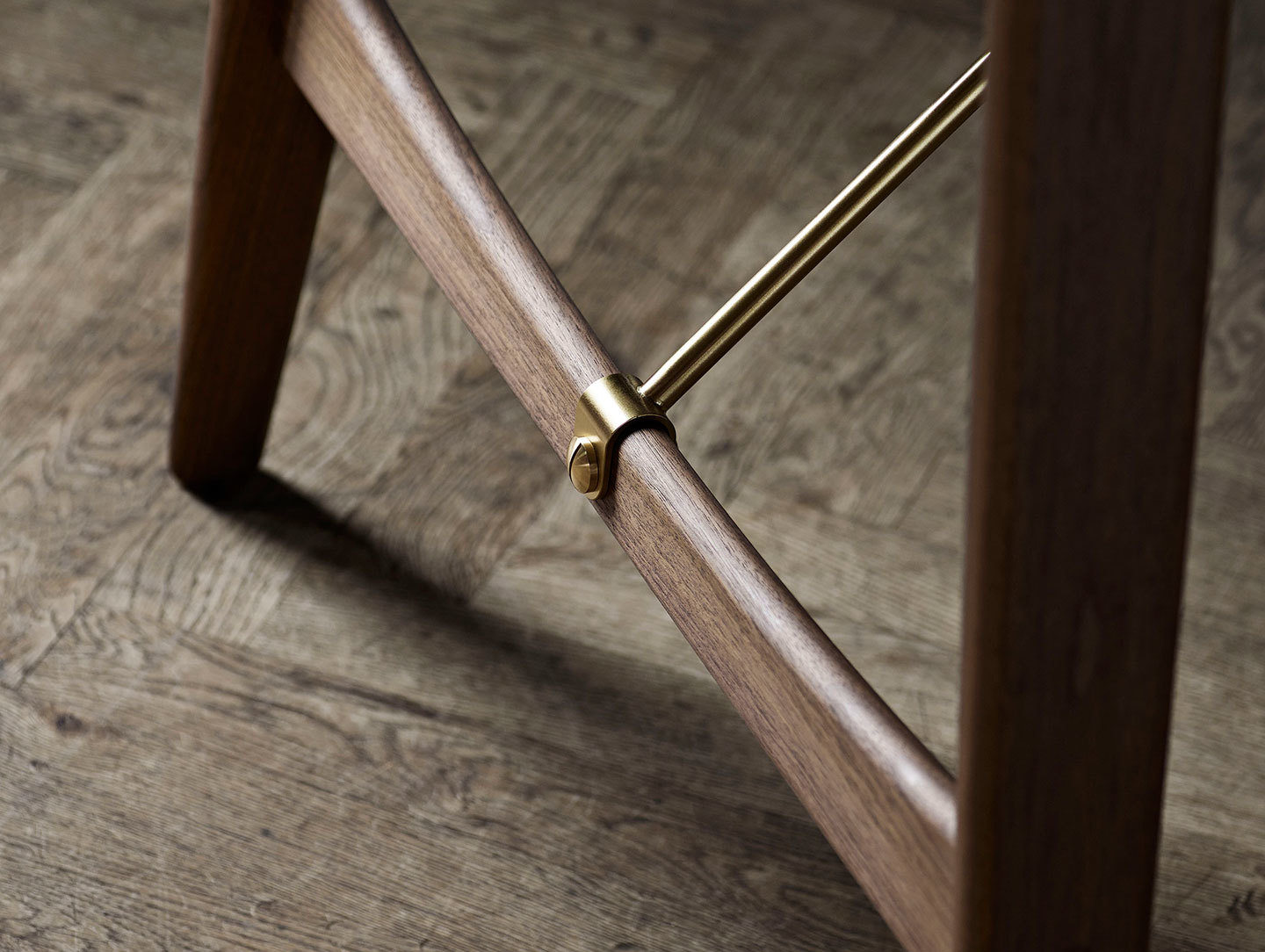 Carl Hansen Hunting Table Walnut Brass Detail Borge Mogensen