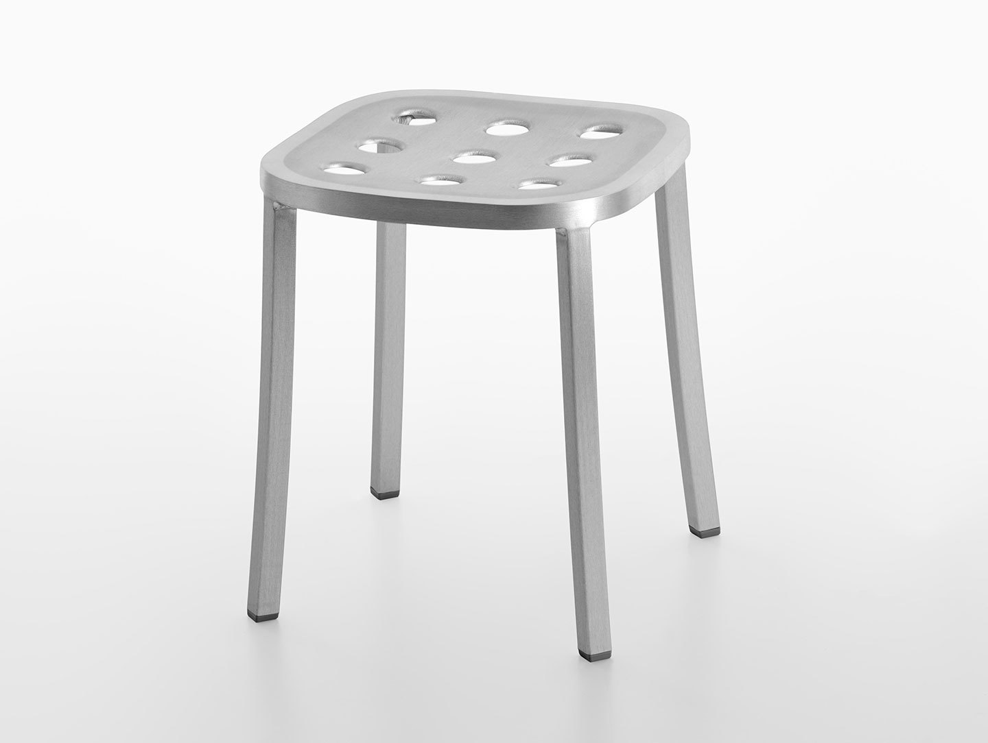 Emeco 1 Inch All Aluminium Small Stool 2 Jasper Morrison