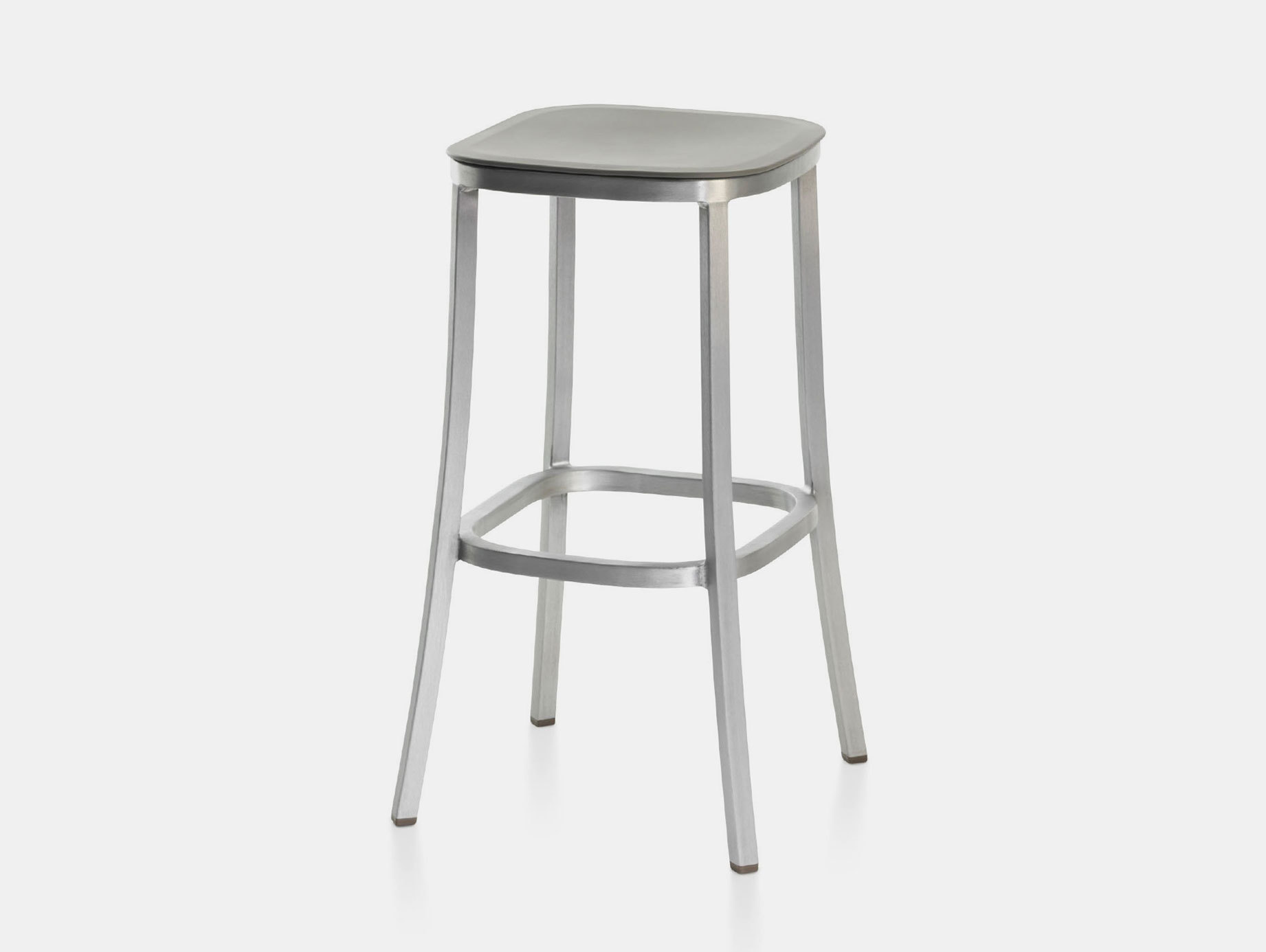 Emeco 1 Inch Barstool Aluminium Light Grey Jasper Morrison