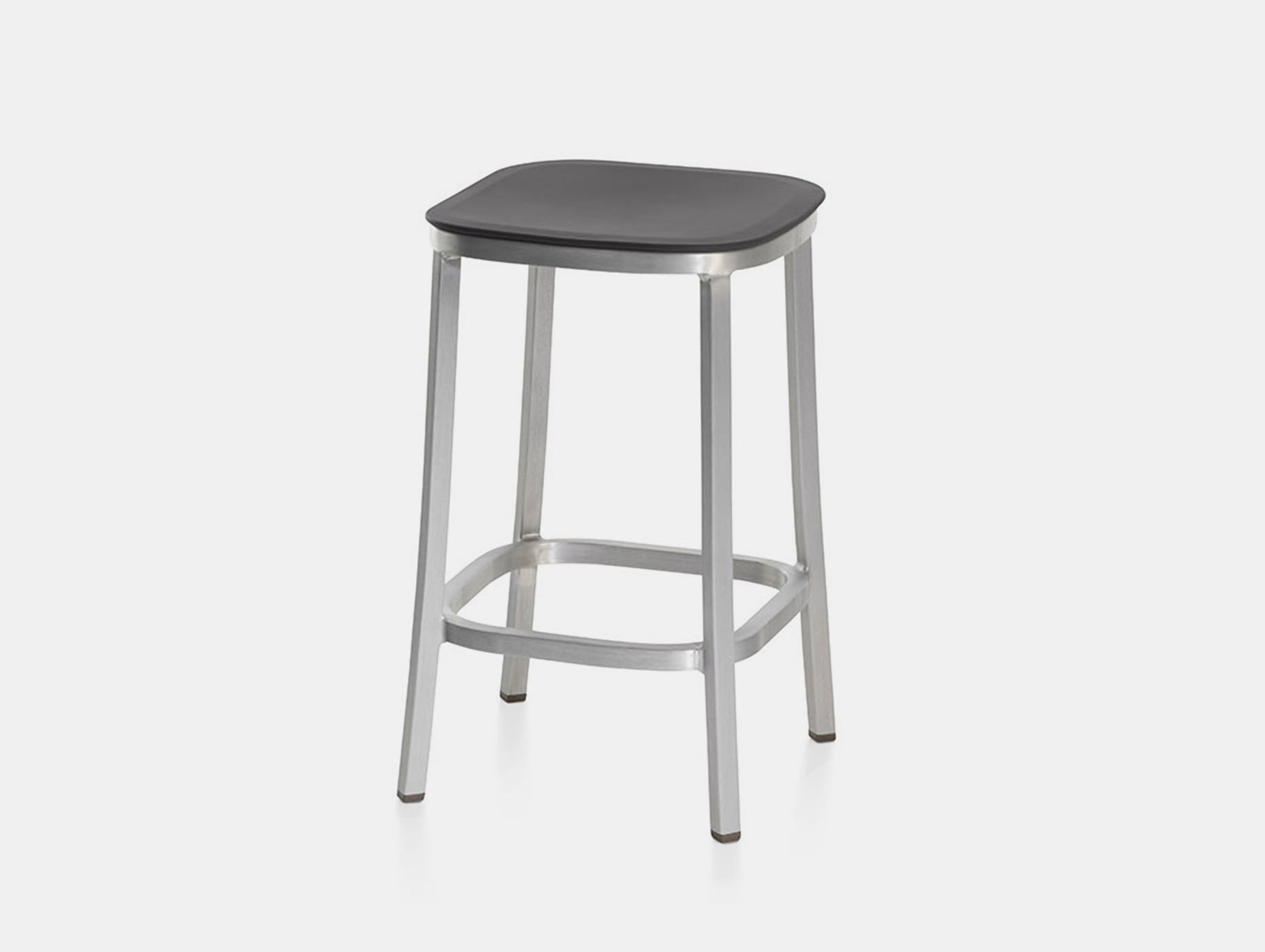 Emeco 1 Inch Counter Stool Aluminium Dark Grey Jasper Morrison