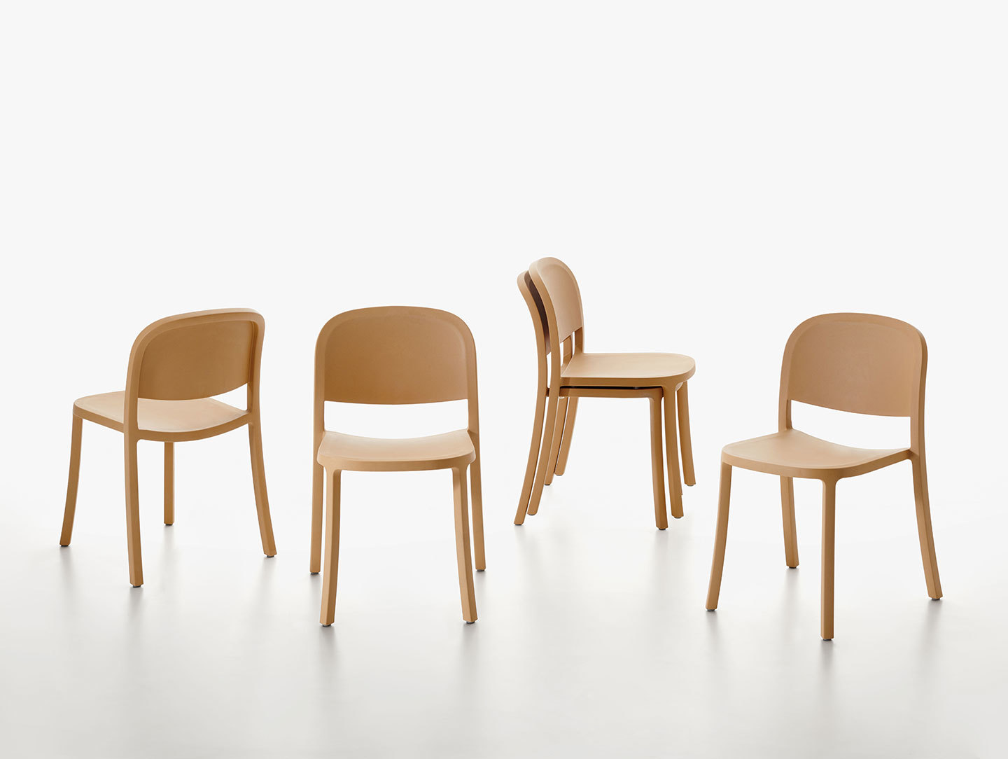 Emeco 1 Inch Reclaimed Chairs Group Jasper Morrison