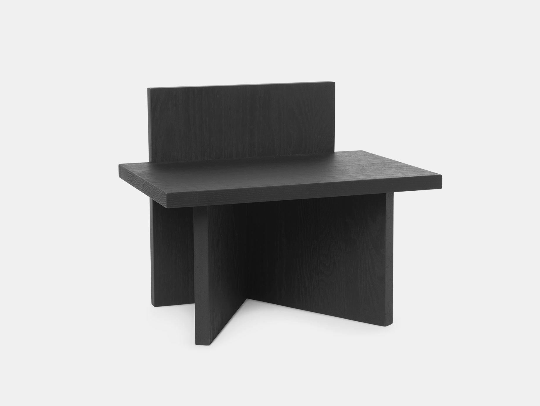 Ferm Living Oblique Stool black stained ash