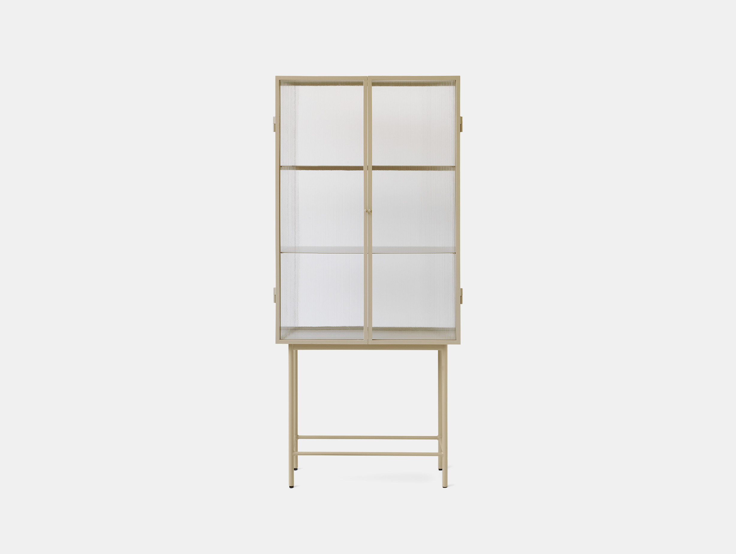 Ferm living says who haze vitrine reeded cabinet cashmere