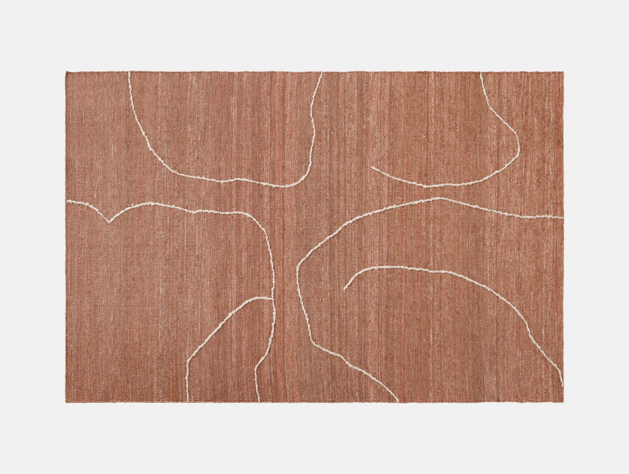 Ferm living gesso jute rug terracotta