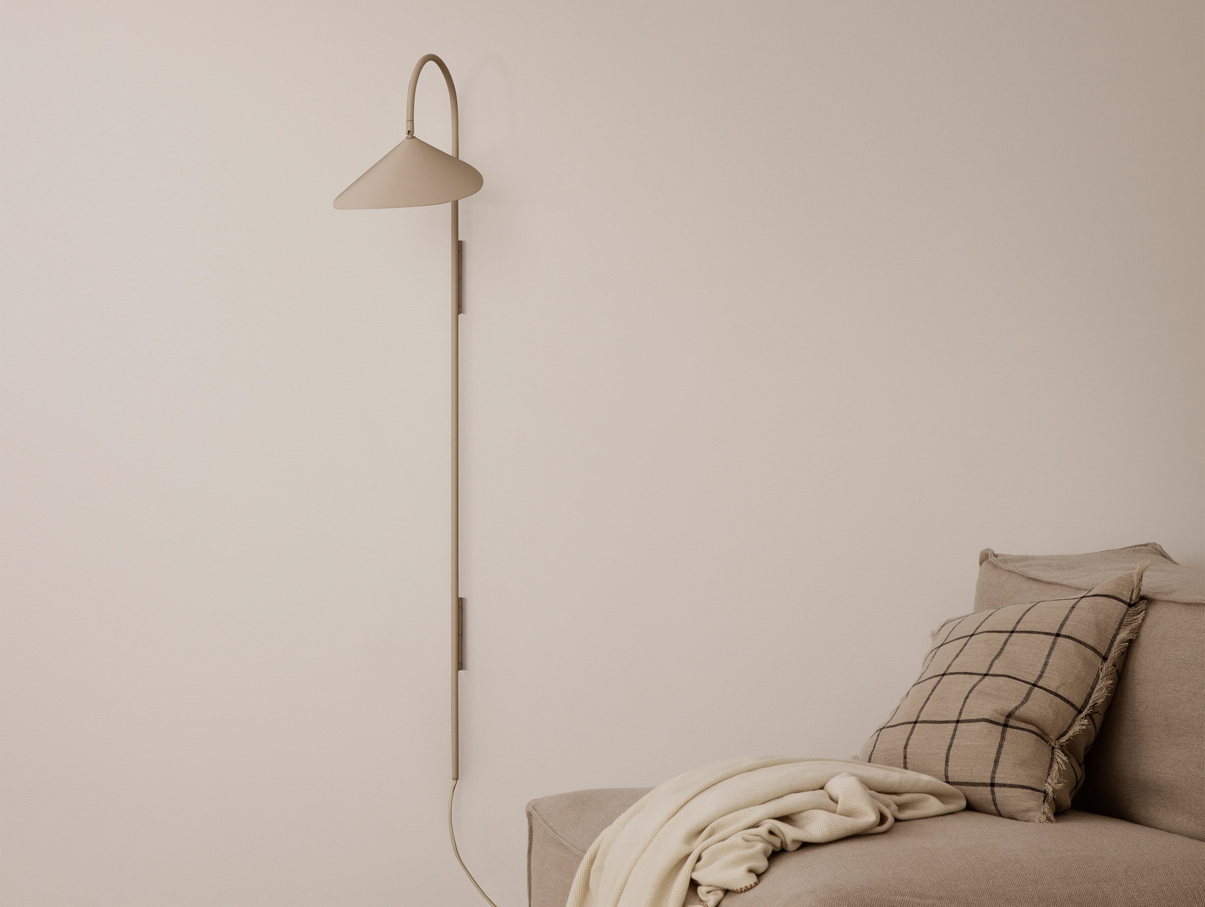 Ferm living arum tall wall lamp cashmere ls