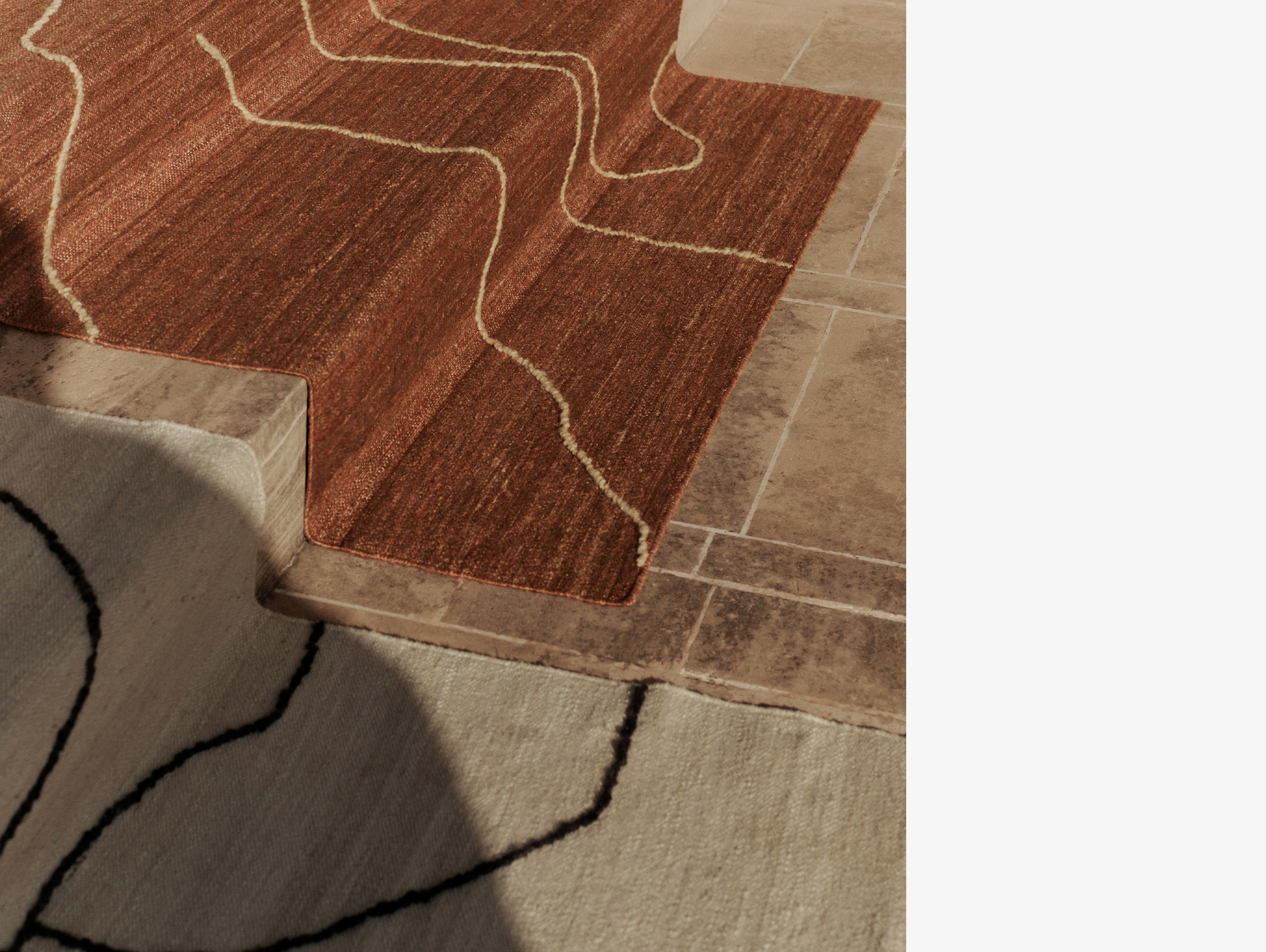 Ferm living gesso jute rug lifestyle