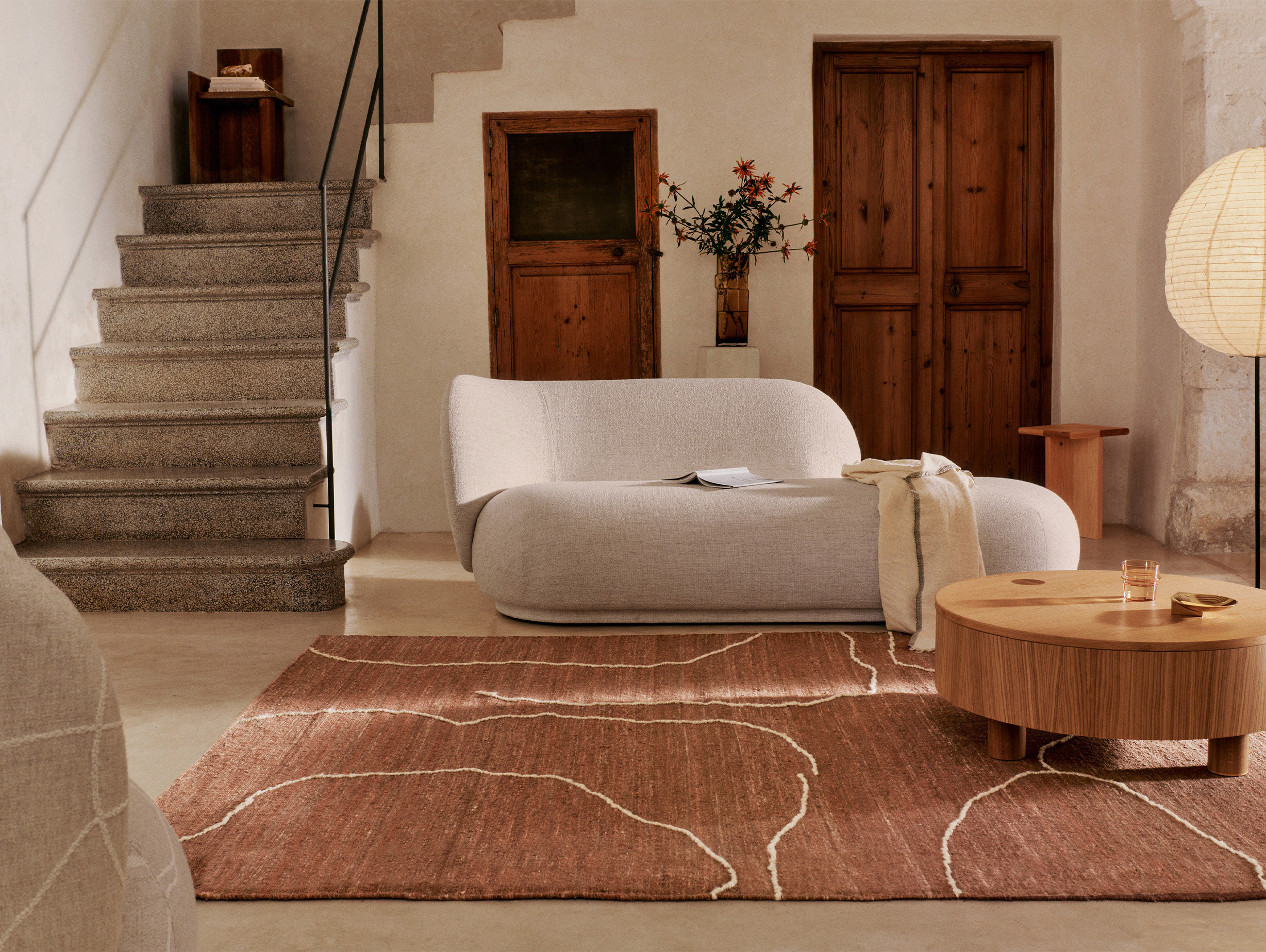 Ferm living gesso jute rug lifestyle3
