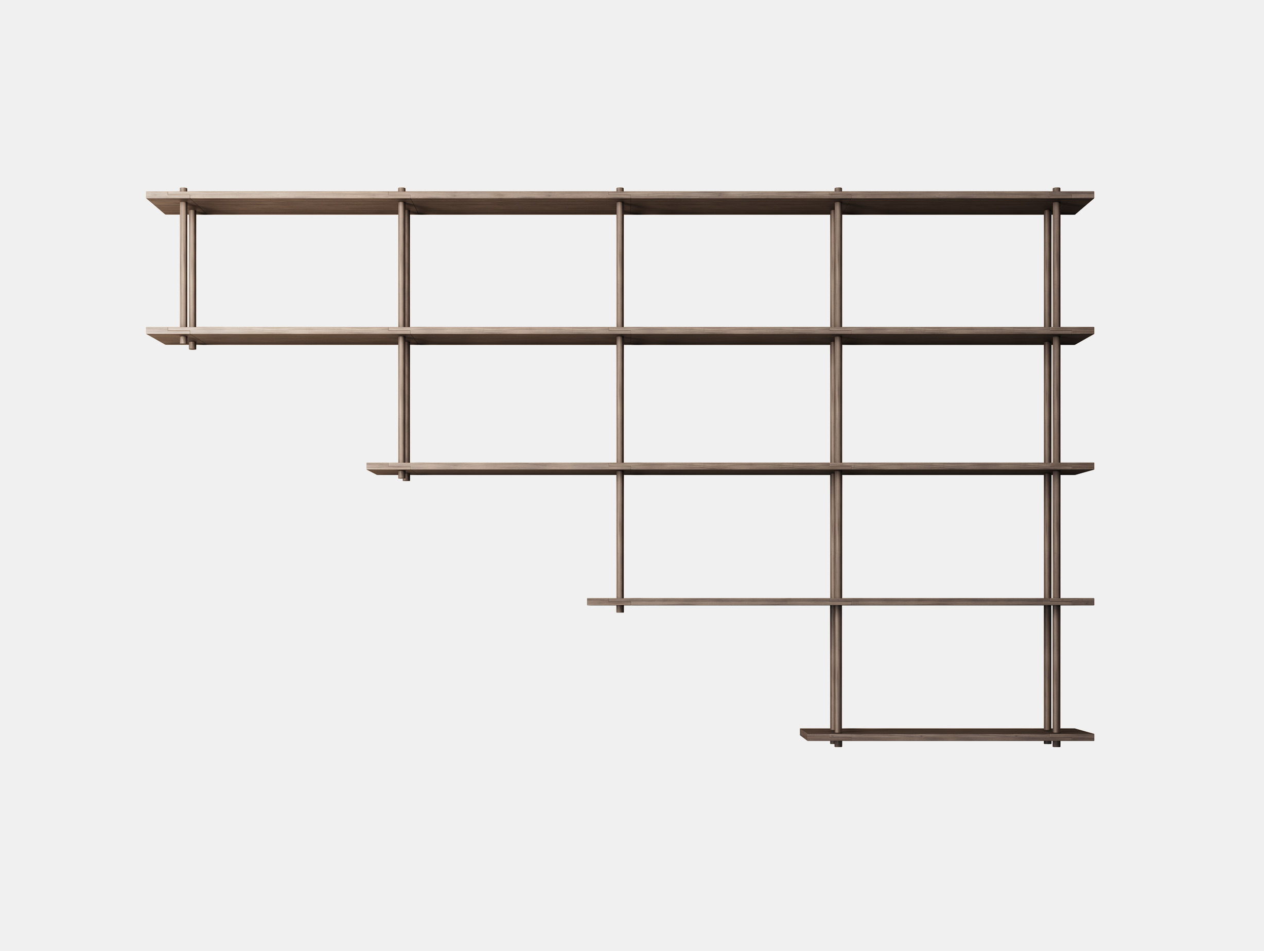 Fogia main bond wall shelves 405 walnut