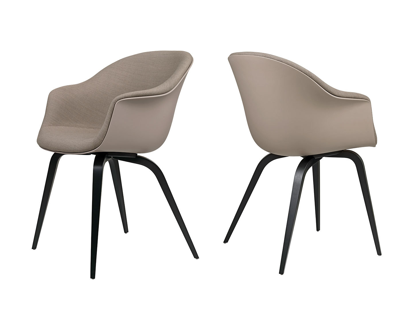 Gubi Bat Dining Chairs Front Upholstered Gabriel Crisp Gam Fratesi