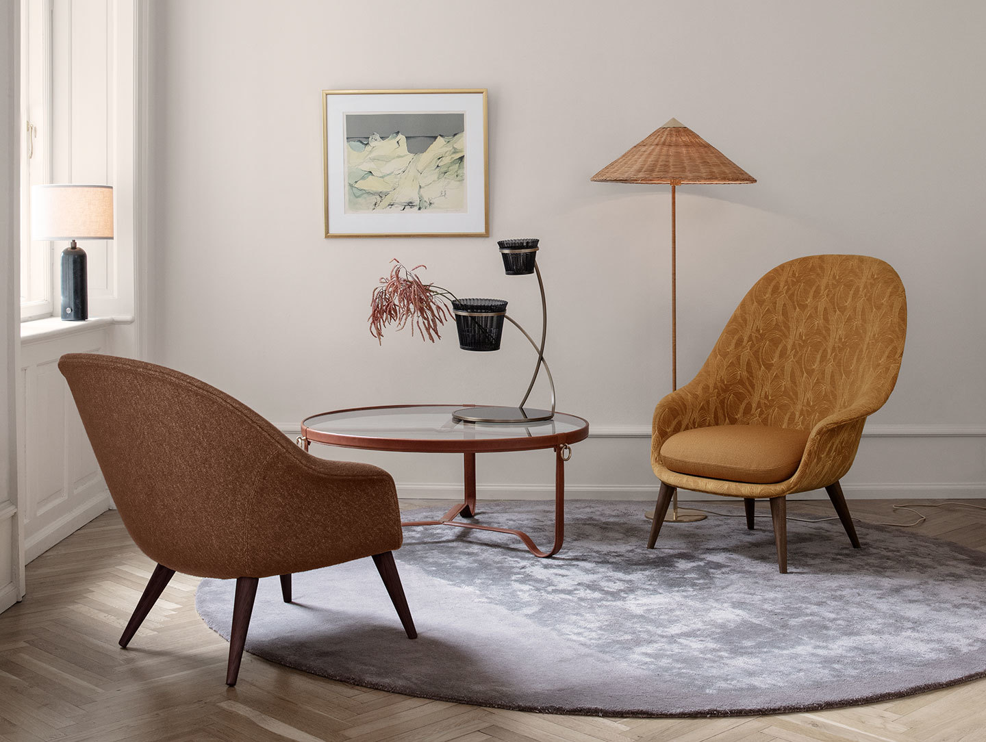 Gubi Bat Lounge Chair High Back Bat Lounge Chair Low Back