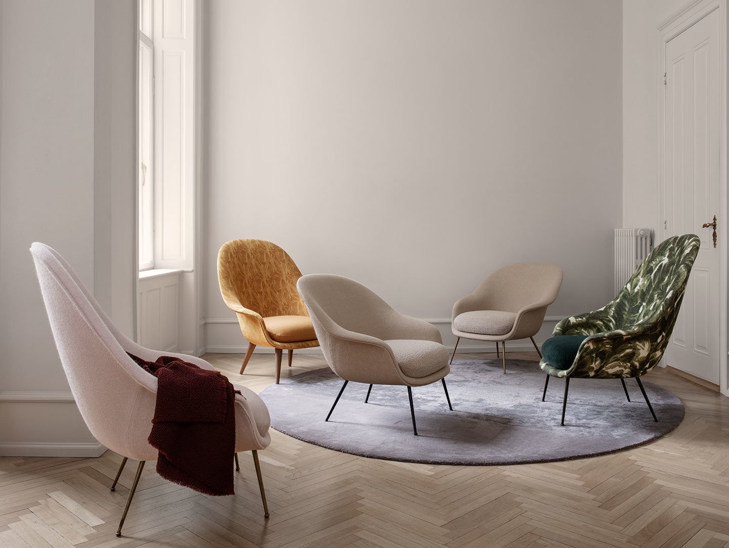 Gubi Bat Lounge Chairs Gam Fratesi